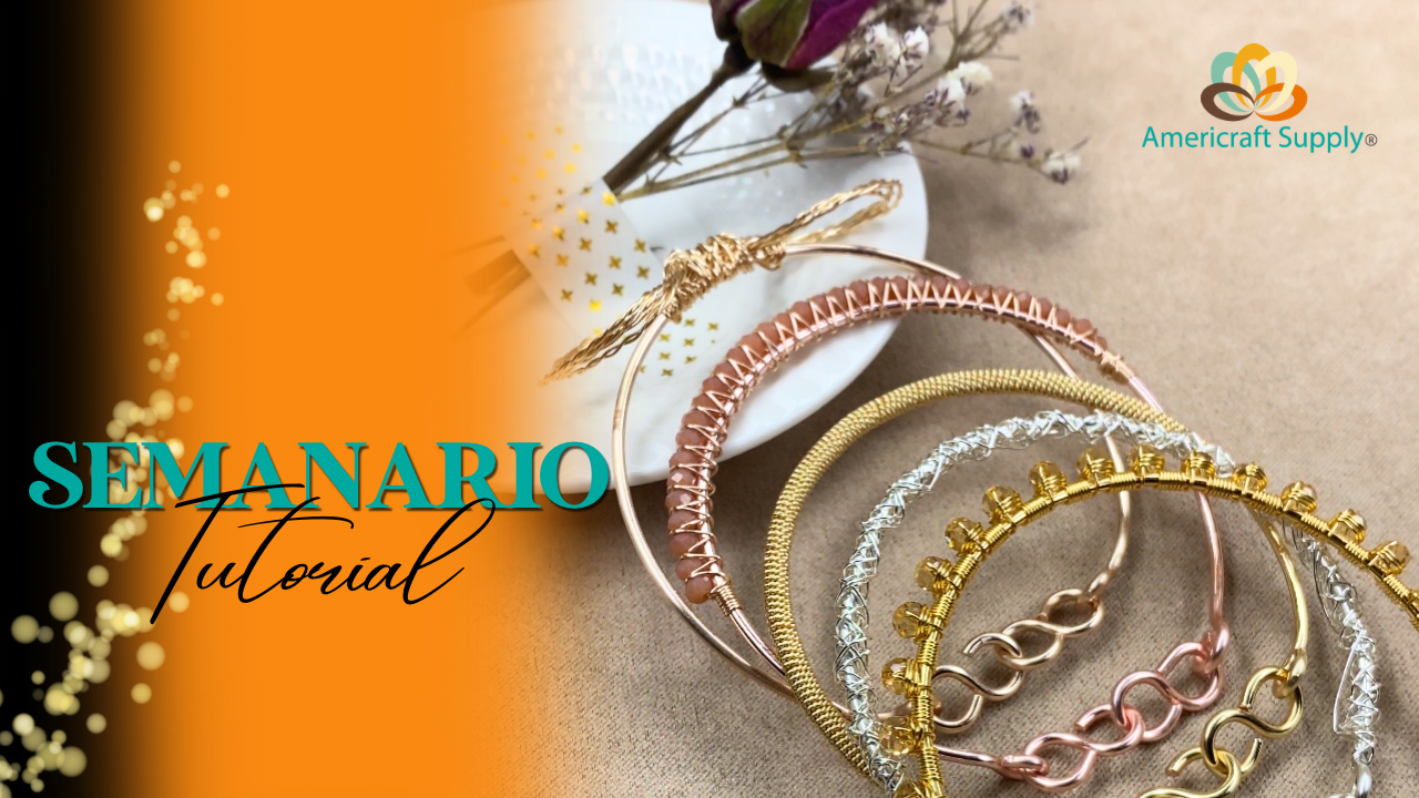 Tutorial Set de pulseras tipo semanario con Alambre Americraft Supply