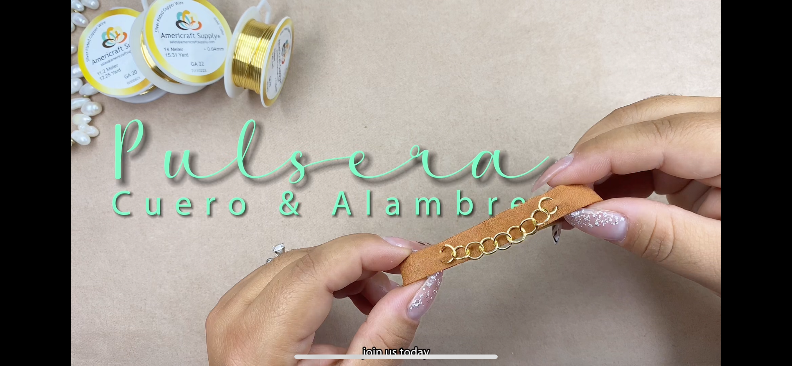 Tutorial Pulsera de cuero y alambre de Americraft Supply. Uso de Punch Plier