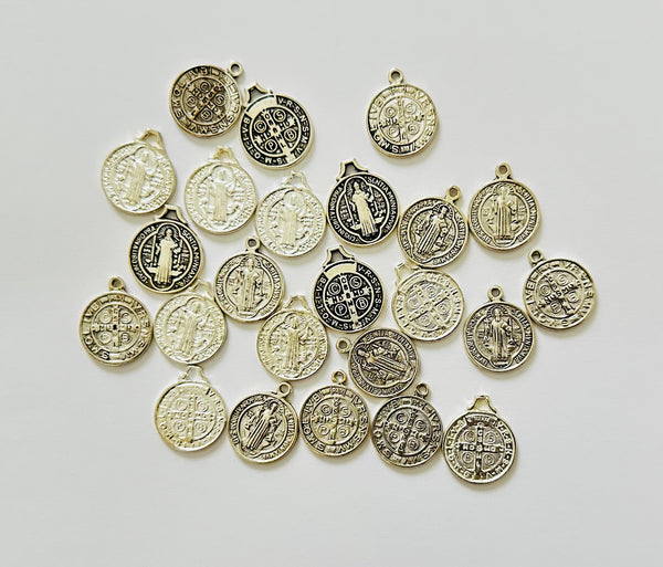 Silver pendant in fantasy of Saint Benito