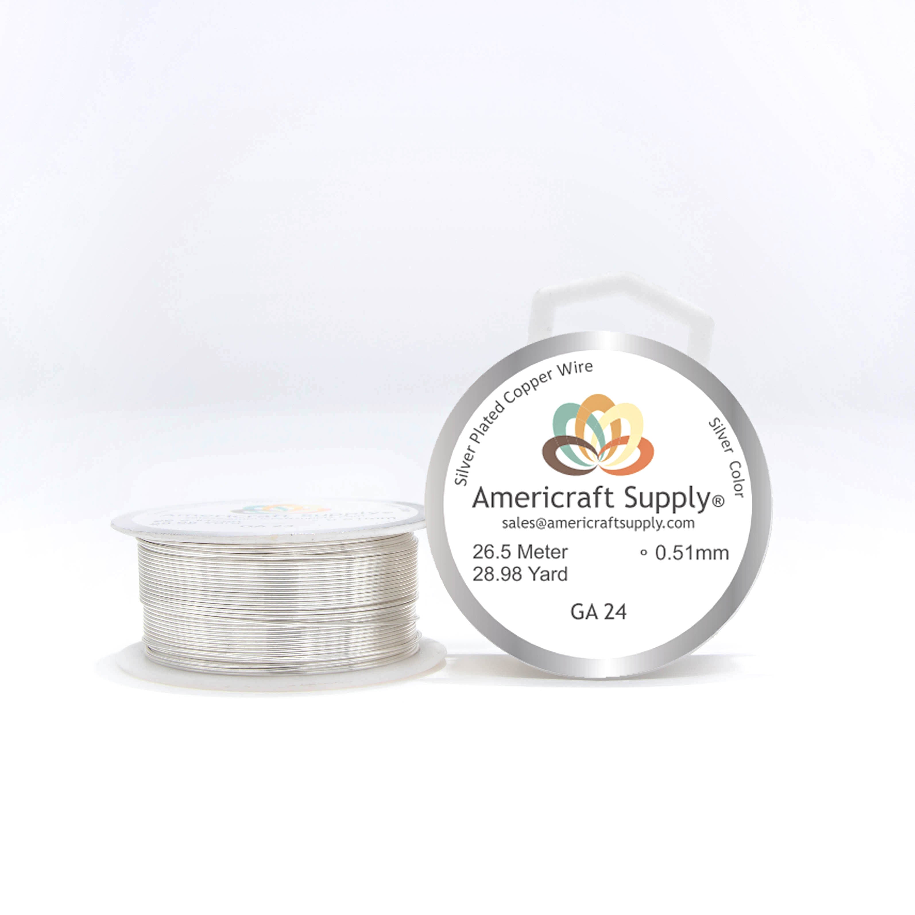 Silver Color GA 24 By meters. Brand Americraft Supply.