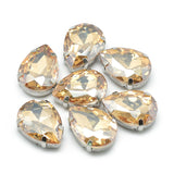 Diamante de imitación: lágrima facetada 14.5x4x4 mm, agujero: 0.8~1 mm