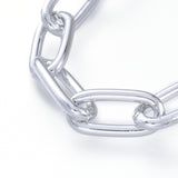 Collar cadena ovalada aluminio con cierre 40cm