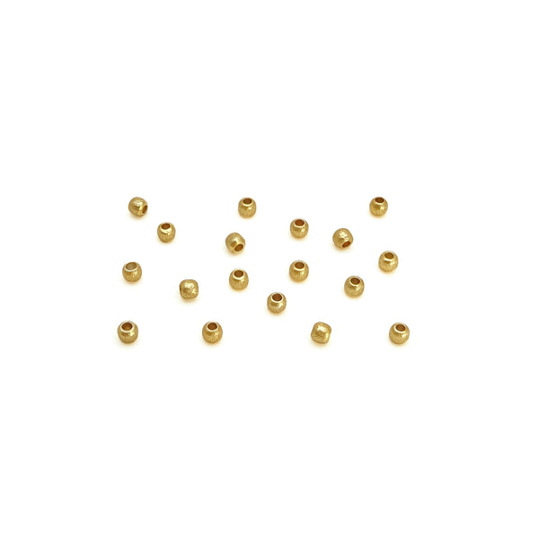 Goldene indische Diamantkugel 4mm-6mm-8mm-10mm-12mm-14mm