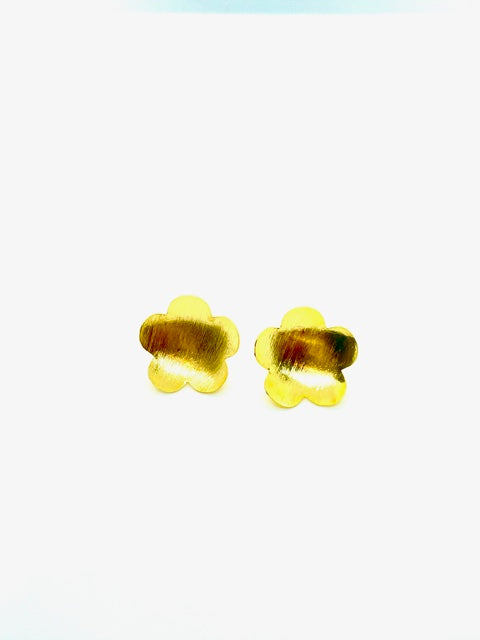 BASE EARRING, FLOWER SHAPED, GOLD PLATED