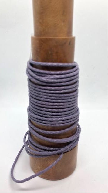 Natural braided leather thread