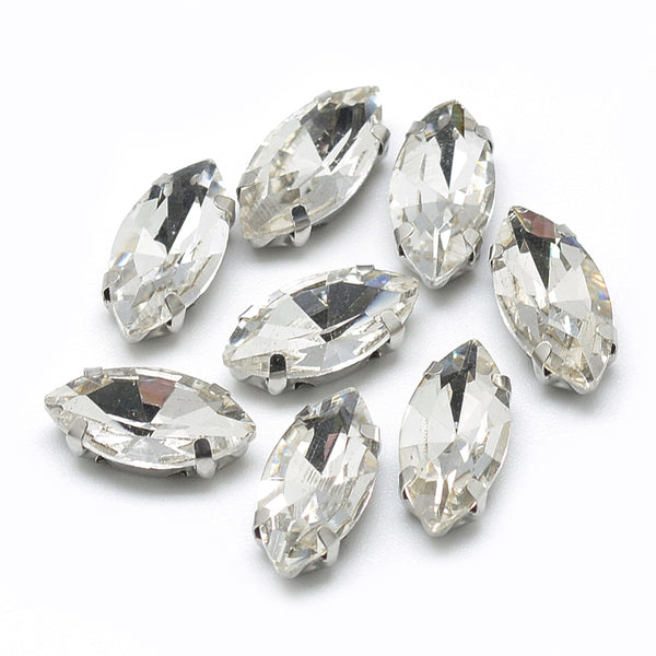 Diamante de imitación: 14,5x4x4 mm, agujero: 0,8 ~ 1 mm